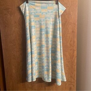 LuLaRoe Mixtape Pattern Dress in Pastel Colors Sz XL